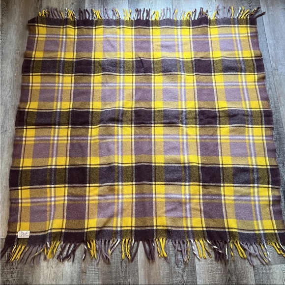 Bedding Vintage 196s Faribo Plaid Wool Stadium Blanket Poshmark